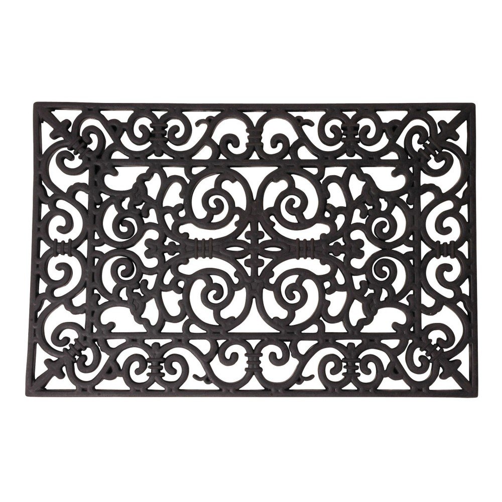Gumová obdélníková rohožka Esschert Design Ornamental v:921694