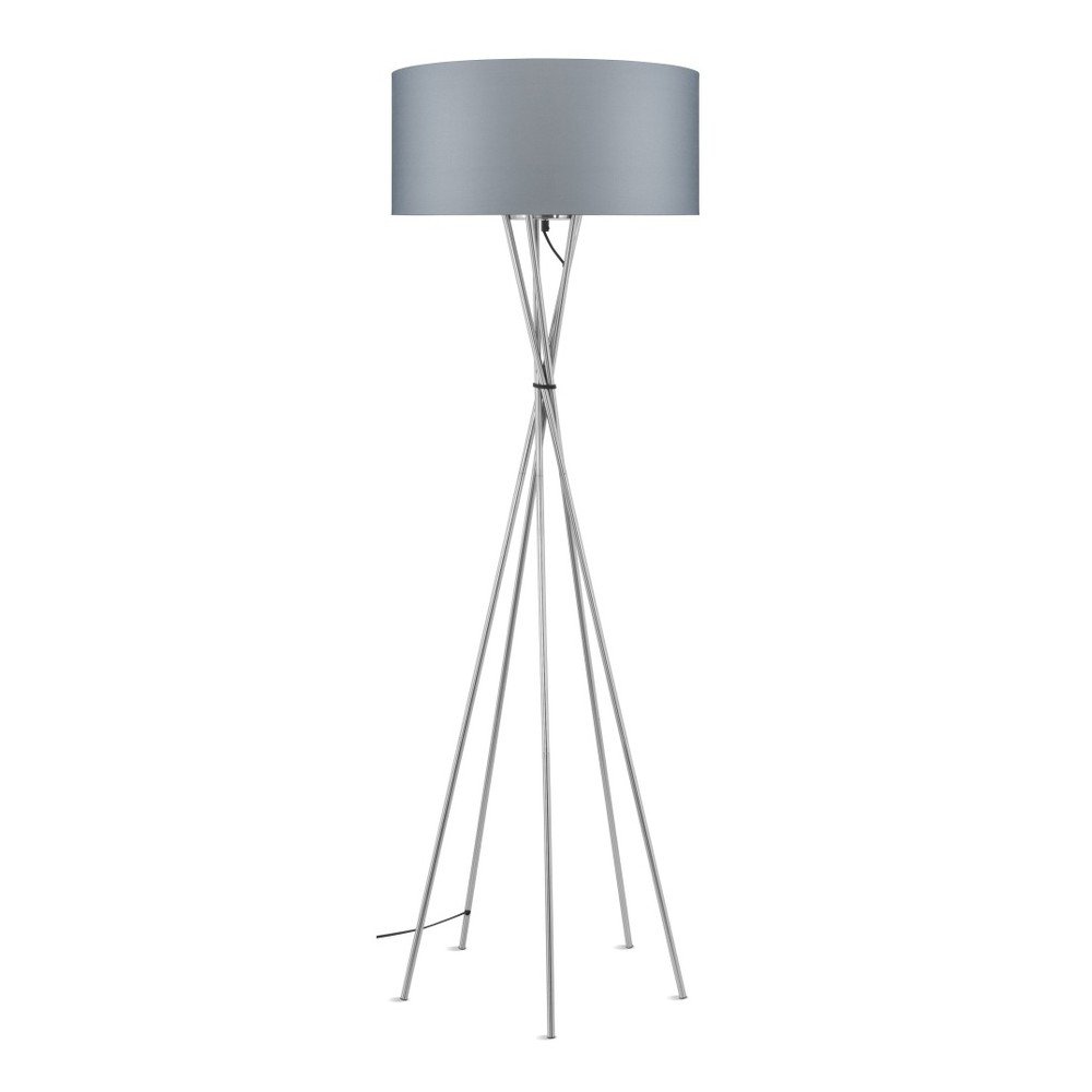 Šedá volně stojící lampa se světle šedým stínidlem Citylights Lima v:926832