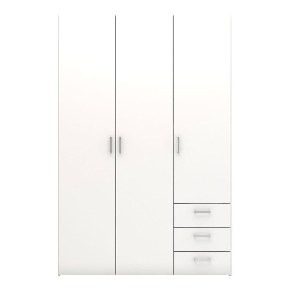 Bílá šatní skříň se 3 šuplíky Evergreen House Milia v:1249130