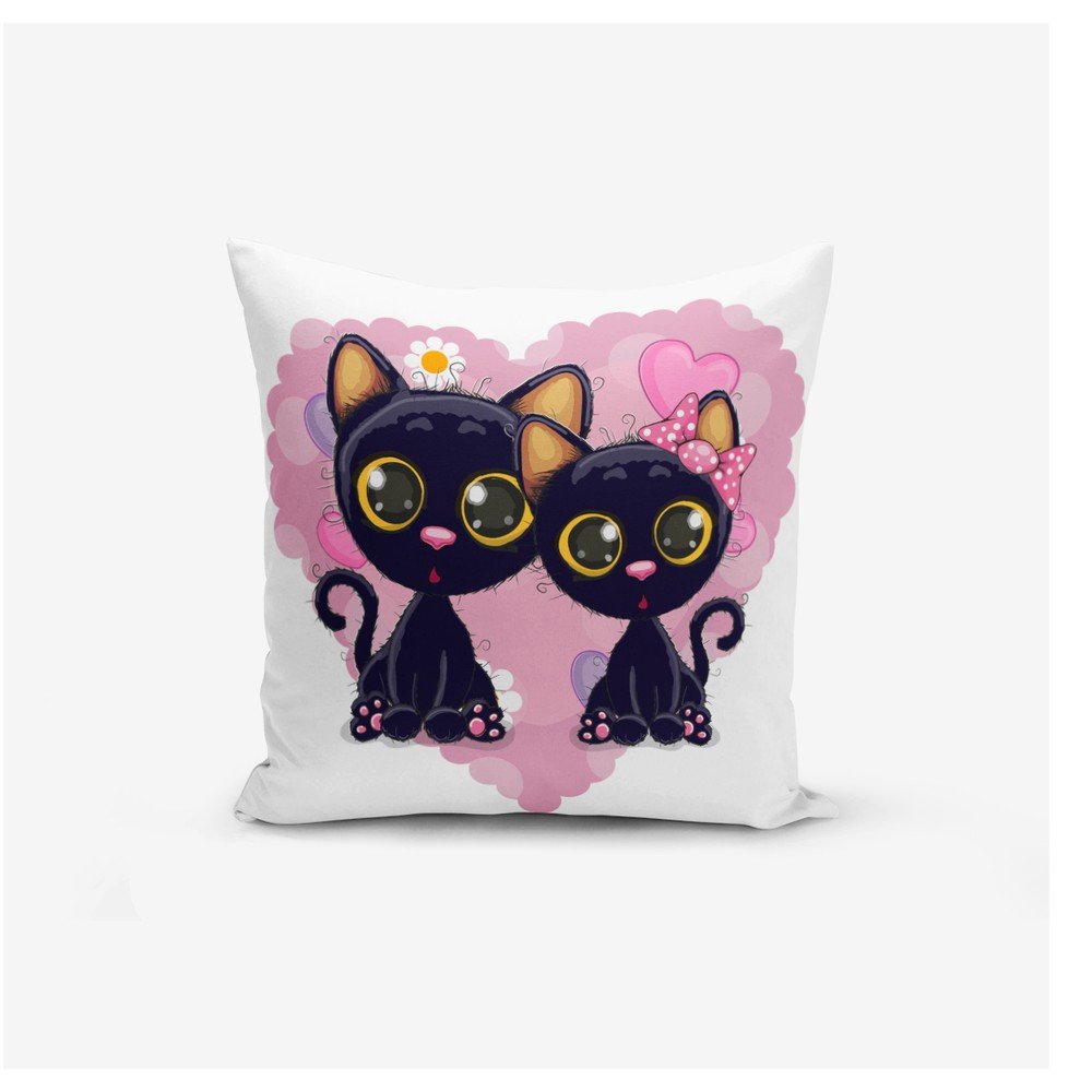Povlak na polštář s příměsí bavlny Minimalist Cushion Covers Heart And Catcikler, 45 x 45 cm v:1138780