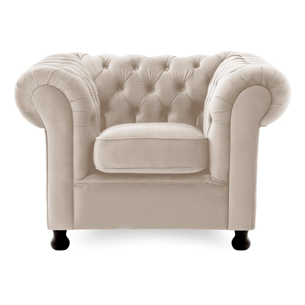 Světle šedé křeslo Vivonita Chesterfield Silky v:1084576