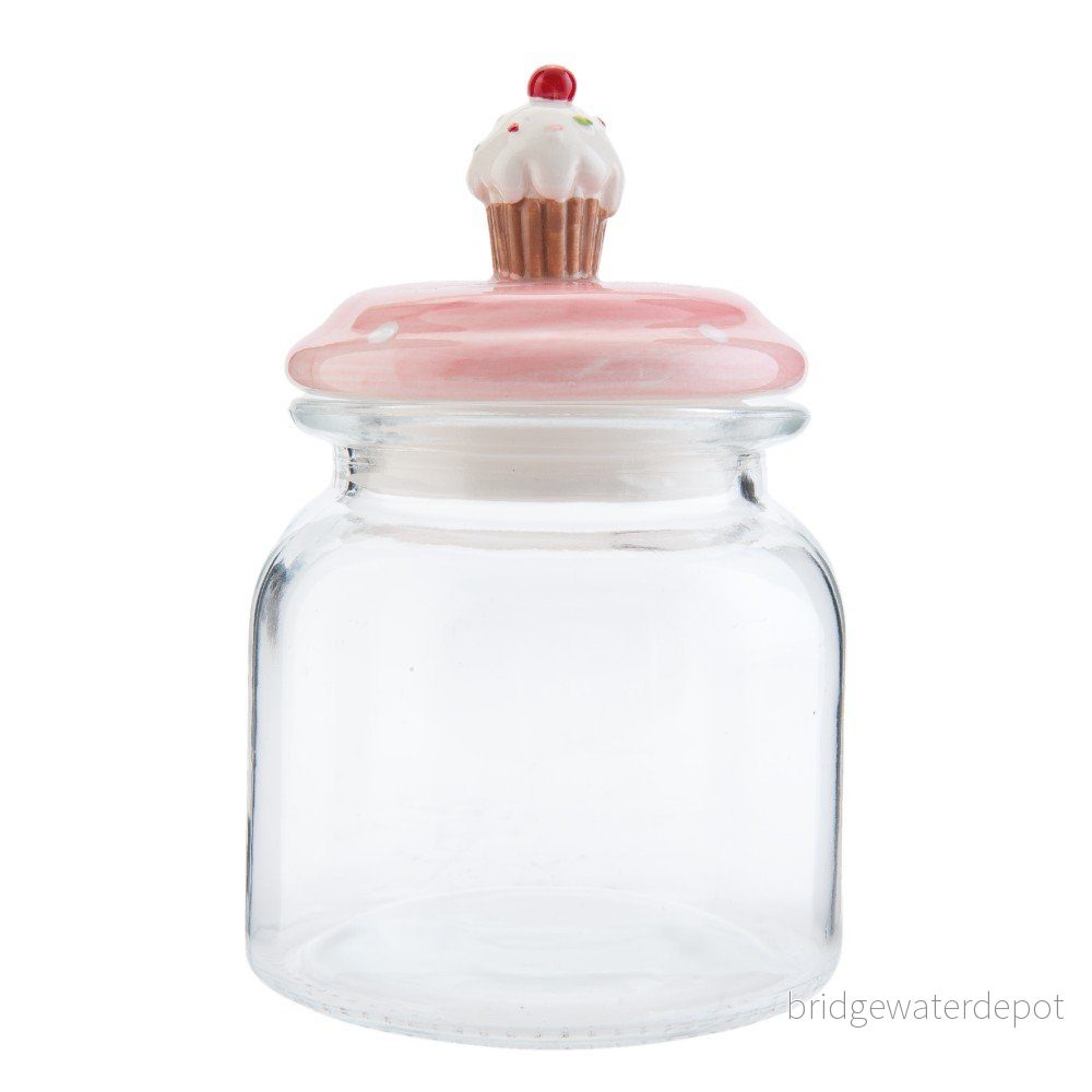 Skleněná dóza Clayre & Eef Cupcake, 600 ml v:763028