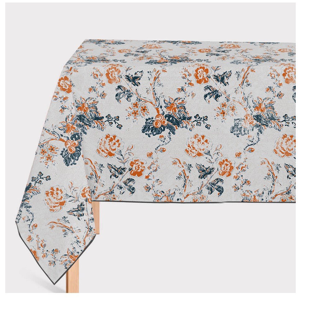 Ubrus s příměsí lnu Tierra Bella Vintage Flowers, 140 x 250 cm v:1411327