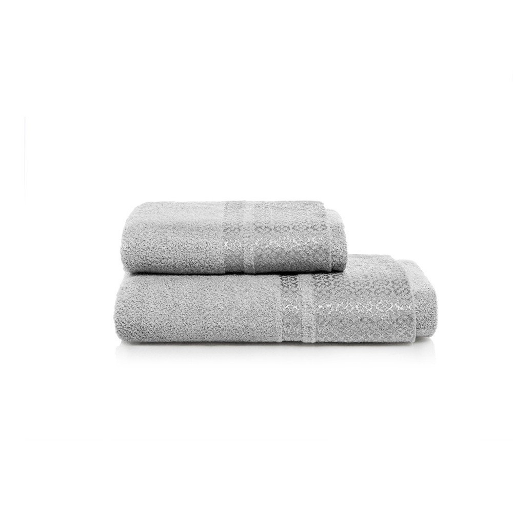 Set šedé osušky a ručníku z bambusových vláken Maison Carezza Genoa v:1094428