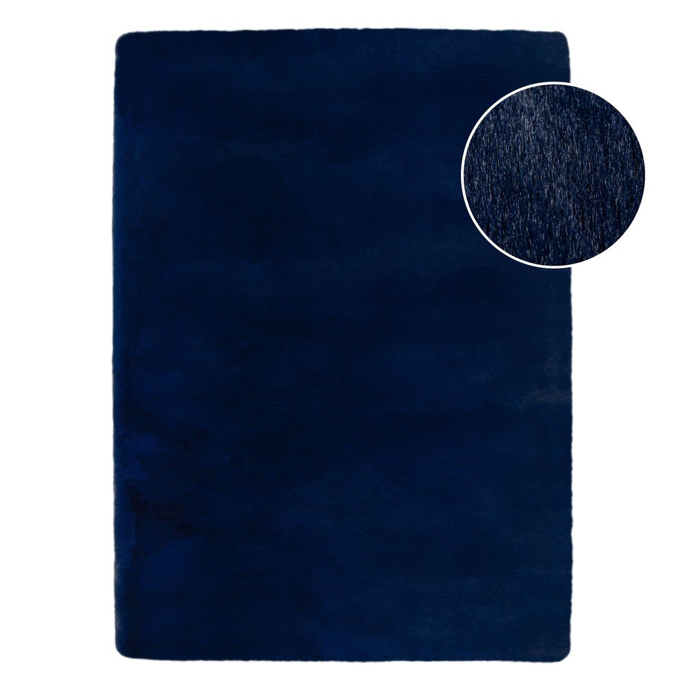 Tmavě modrá syntetická kožešina 120x170 cm Ivy Luxury Fur – Flair Rugs v:1687888
