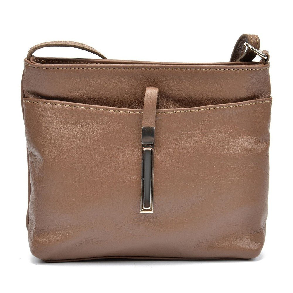 Hnědá kožená kabelka crossbody Roberta M Anna v:1327210