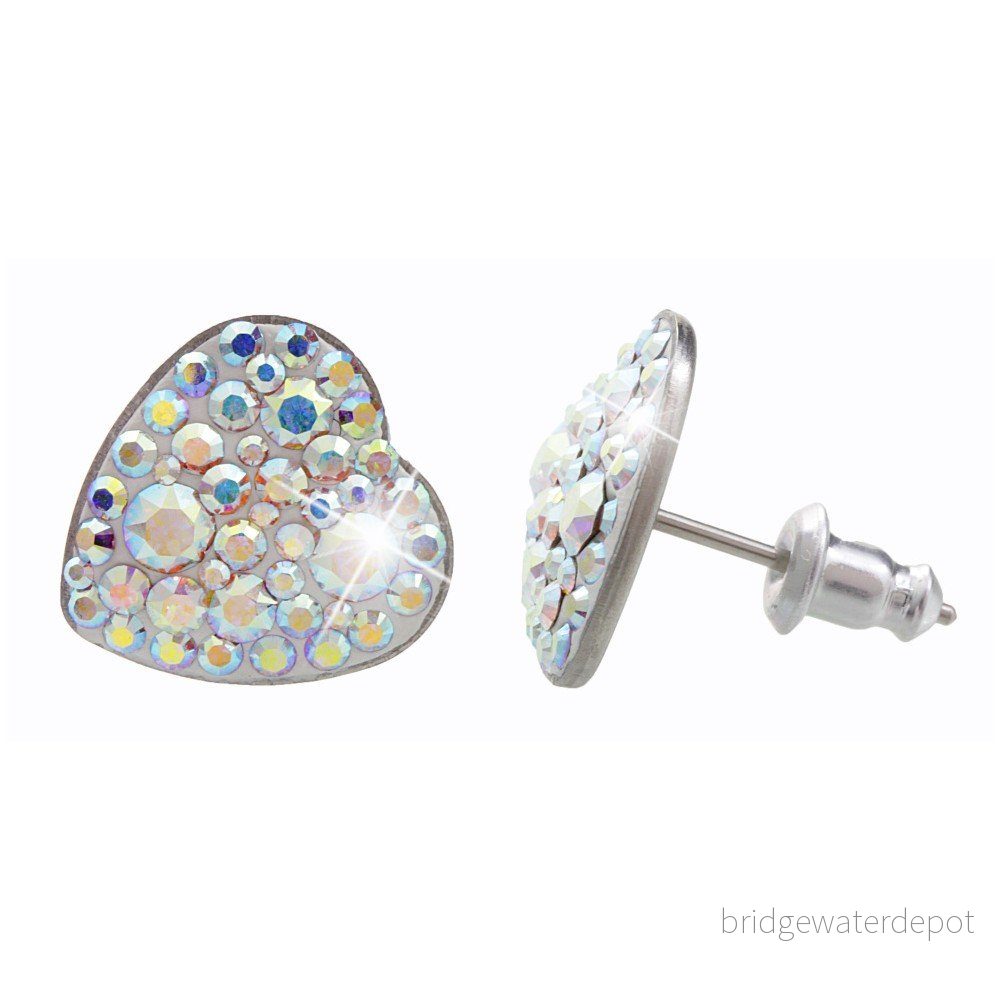 Náušnice s krystaly Swarovski® Yasmine Heart AB v:914320