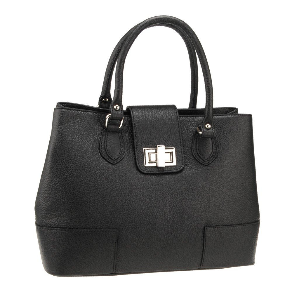 Černá kožená kabelka Florence Bags Tabit v:709228