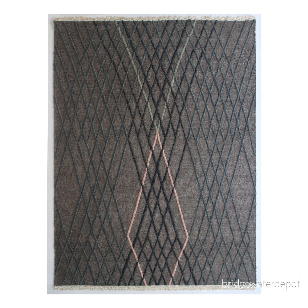 Šedý ručně tkaný vlněný koberec Linie Design Wimpole, 170 x 240 cm v:810262