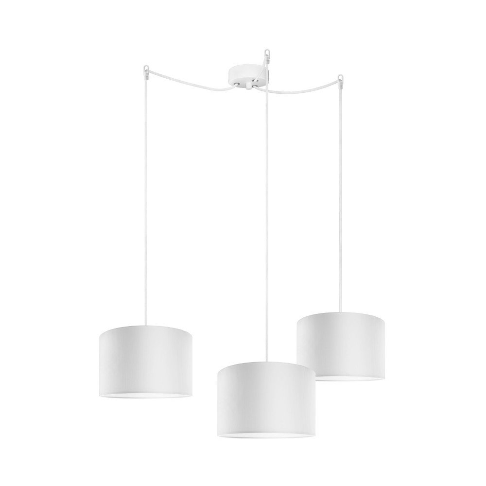 Bílé trojité závěsné svítidlo Bulb Attack Tres, ⌀ 25 cm v:778090