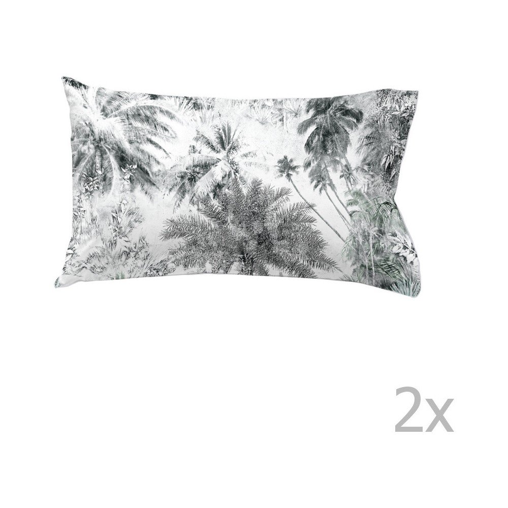 Sada 2 bavlněných povlaků na polštář Ethere Palm Tree, 50 x 90 cm v:1095394