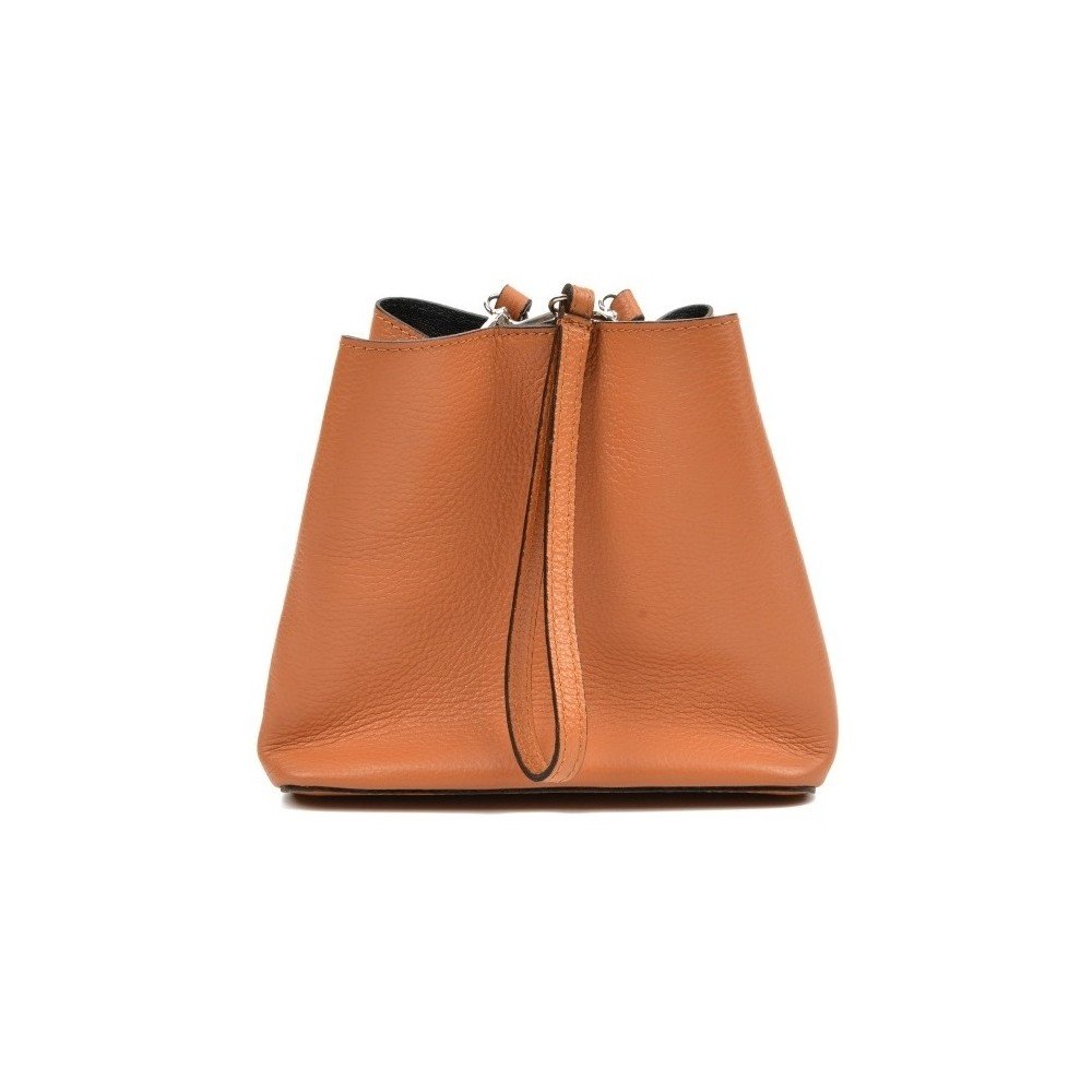 Koňakově hnědá kožená kabelka Mangotti Bags Catarina v:1313090