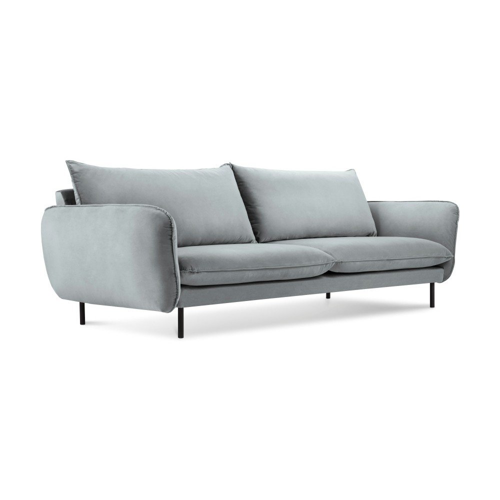 Světle šedá sametová pohovka Cosmopolitan Design Vienna, 200 cm v:1300370