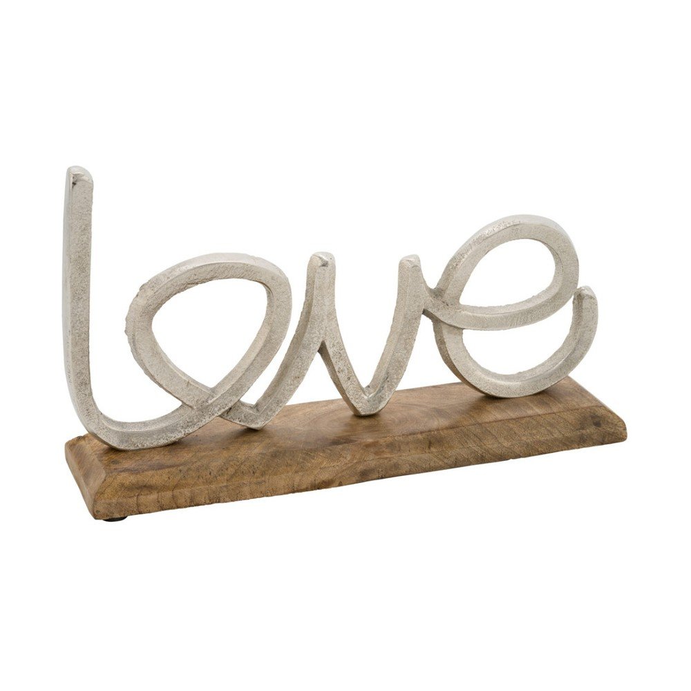 Dekorace s dřevěným podstavcem Ego Dekor Love, výška 17,5 cm v:1245456