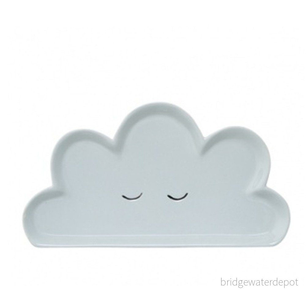 Modrý dětský talíř z kameniny Bloomingville Smilla Cloud v:1259278