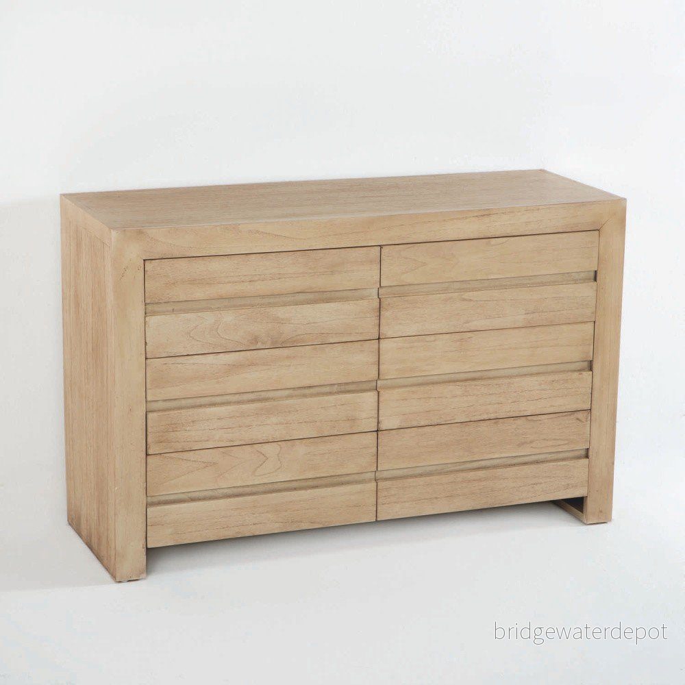Světle hnědá komoda se šuplíky z lakovaného dřeva Thai Natura Chest, 125 x 80 cm v:1093674