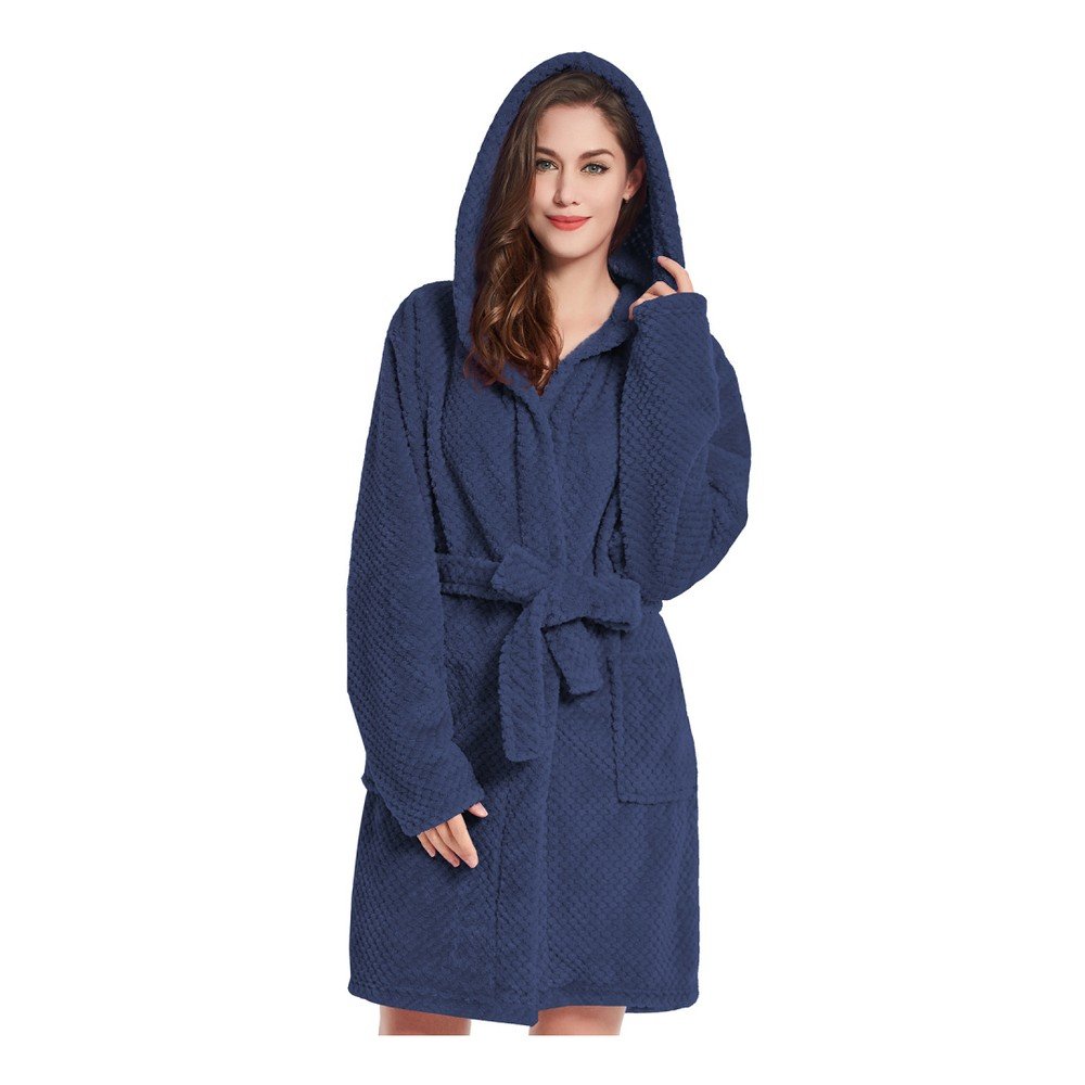 Tmavě modrý unisex župan z mikrovlákna DecoKing Sleepyhead, velikost XXL v:1189068