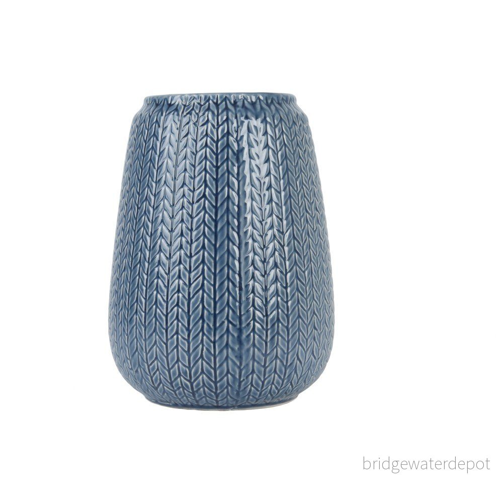 Velká modrá váza PT LIVING Knitted v:755798