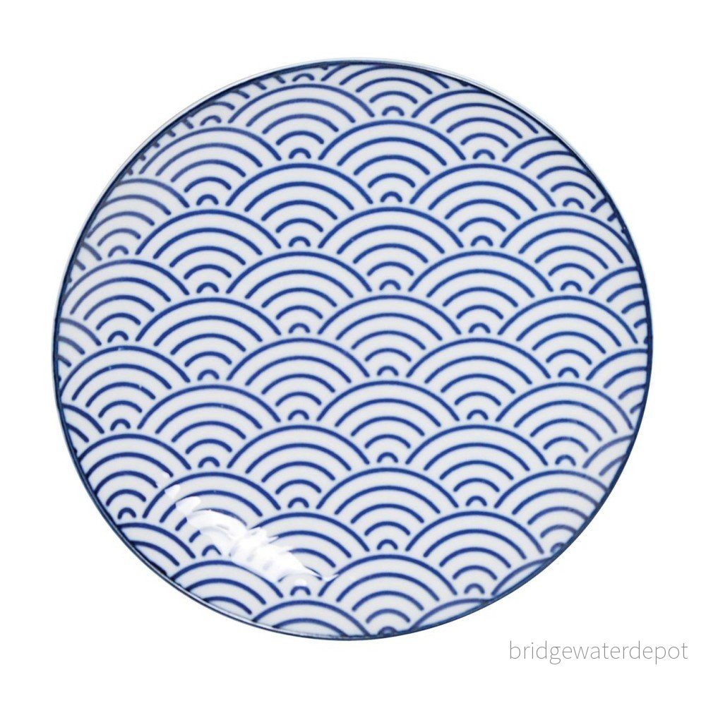 Modrý porcelánový talíř Tokyo Design Studio Wave v:788588