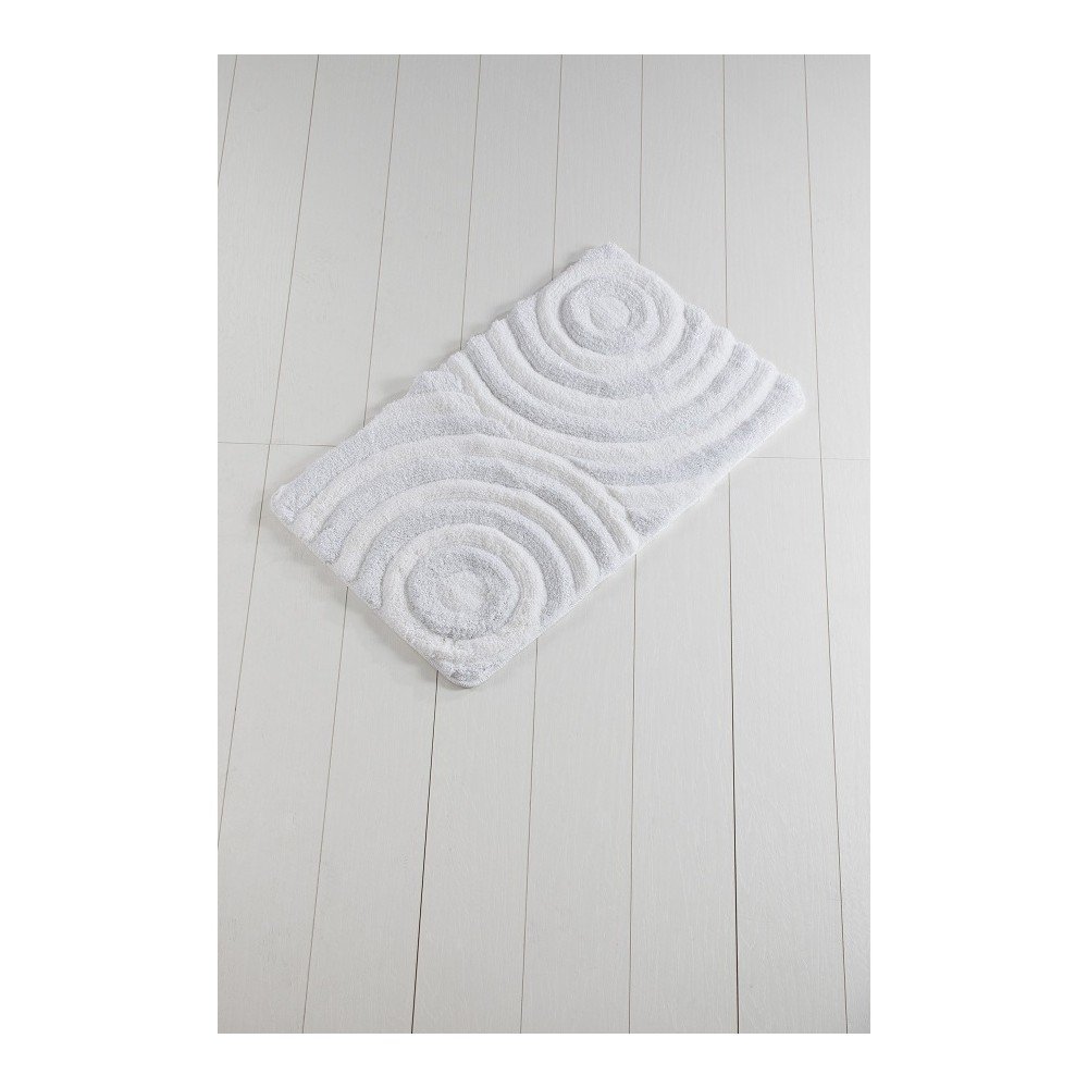 Bílá koupelnová předložka Confetti Bathmats Wave White, 60 x 100 cm v:1213064
