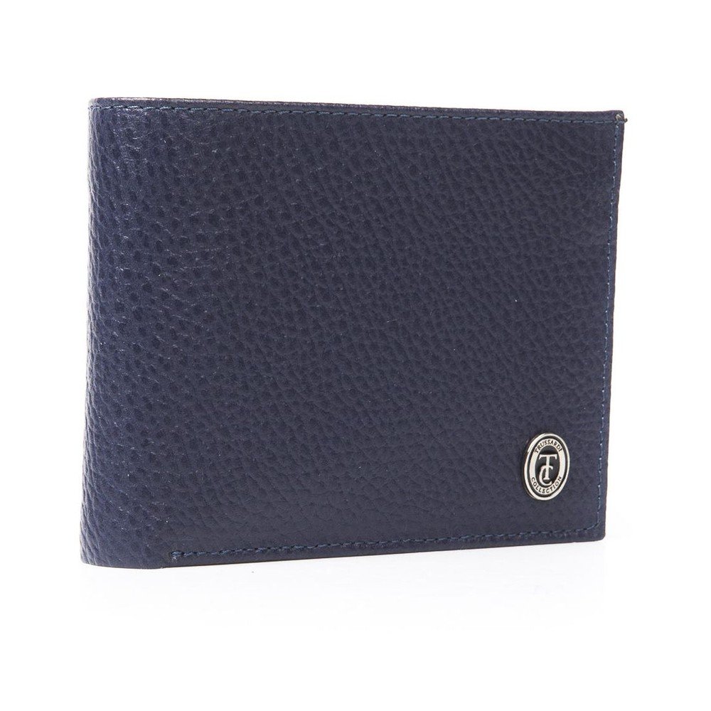 Modrá pánská kožená peněženka Trussardi Moneymaker, 12,5 x 9,5 cm v:1163128