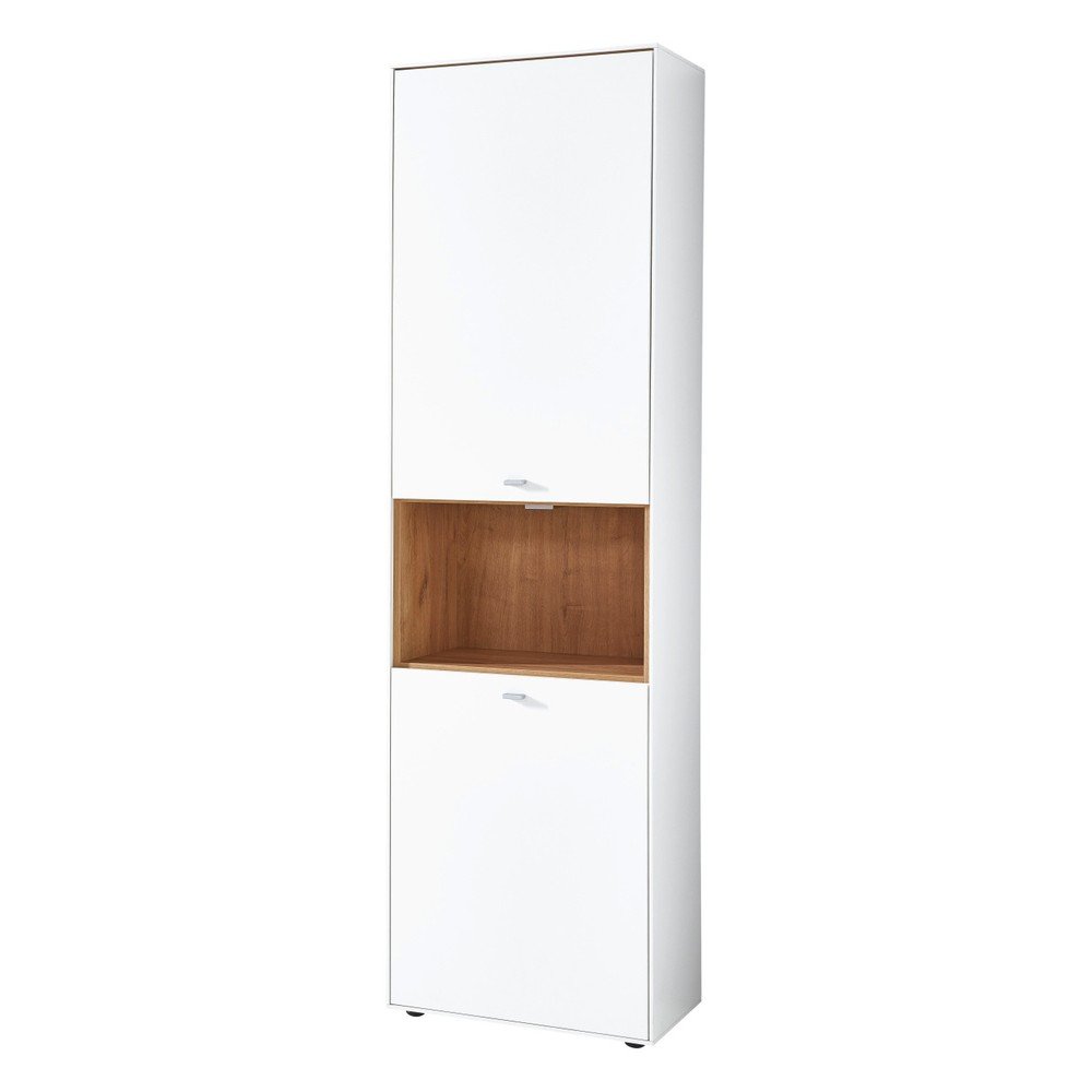 Bílá skříňka s detaily v dekoru dubového dřeva Germania Design2 v:971478