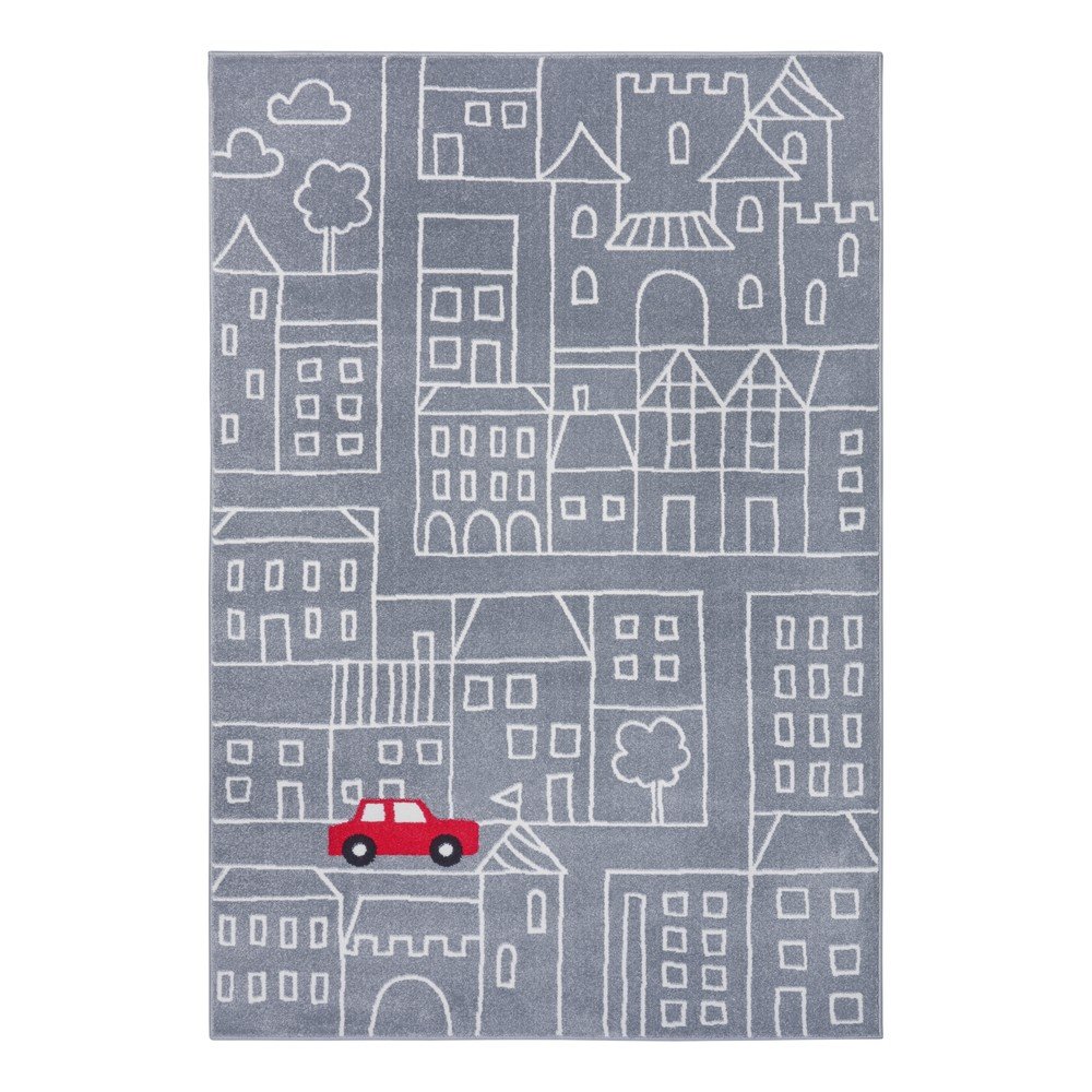 Dětský koberec Hanse Home Skyscraper Grey, 80 x 150 cm v:1437657