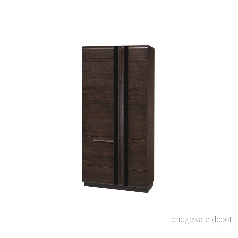 Dvoudveřová šatní skříň Szynaka Meble Porti Dark Chocolate v:1221056