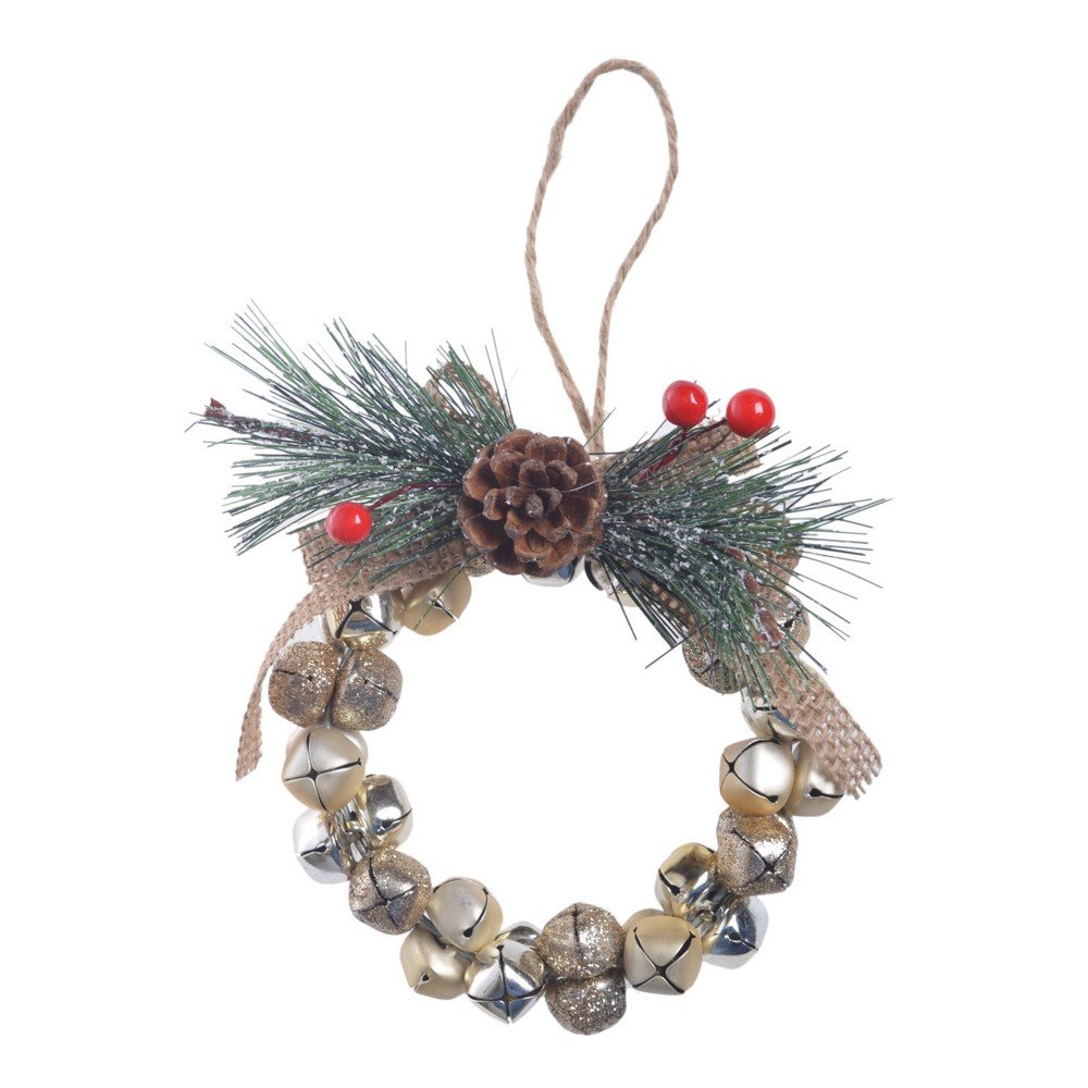 Závěsný dekorativní věnec Ewax Jingle Bells, ⌀ 10 cm v:1130332