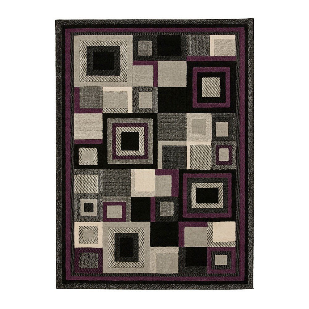 Černofialový koberec Think Rugs Hudson, 120 x 170 cm v:1001996