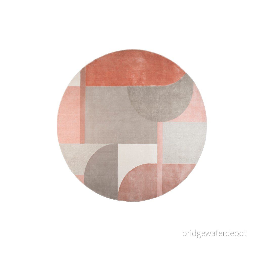 Růžovo-šedý koberec Zuiver Hilton, ø 240 cm v:1386373