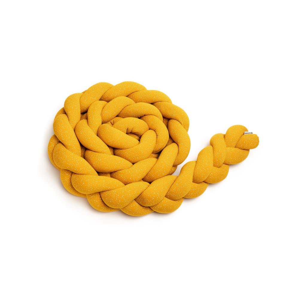Hořčicově žlutý bavlněný pletený mantinel T-TOMI , délka 220 cm v:1429373