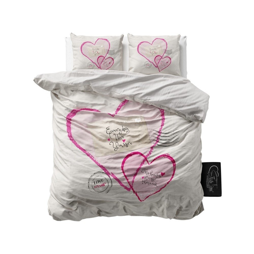 Povlečení z mikroperkálu Sleeptime Post Love, 240 x 220 cm v:837932