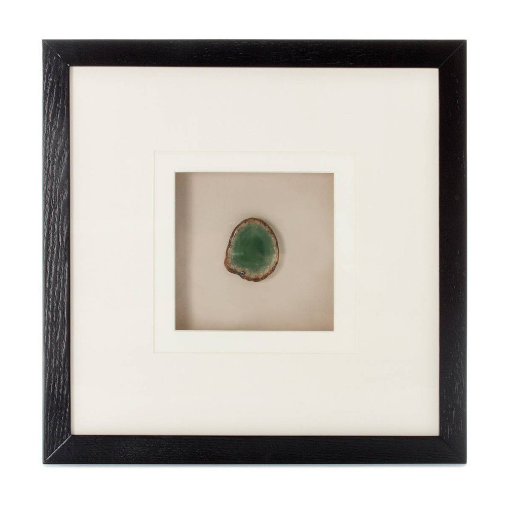 Nástěnná dekorace v rámu se zelenohnědým nerostem Vivorum Mineral, 40 x 40 cm v:857958