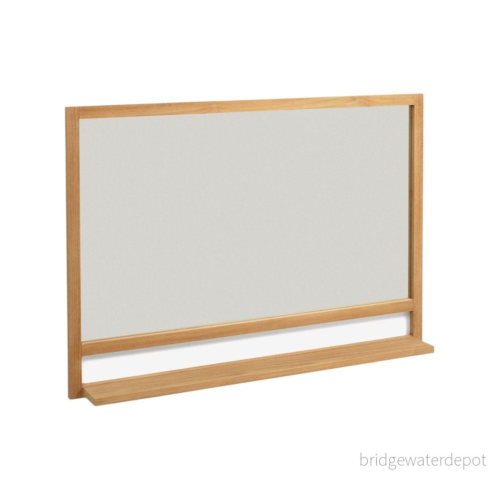 Nástěnné zrcadlo s poličkou s dřevěným rámem 100x70 cm Taciana – Kave Home v:1590140