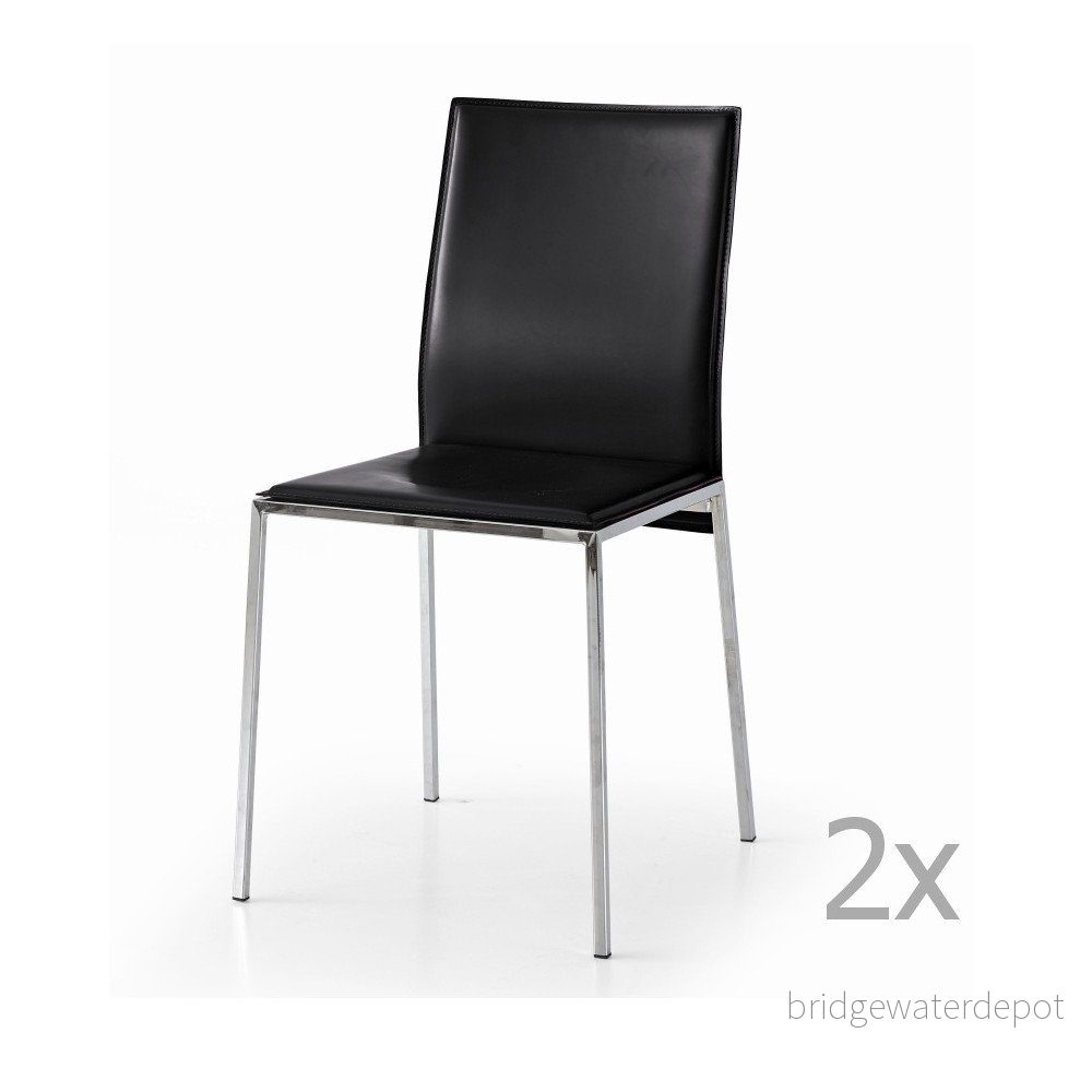 Sada 2 černých jídelních židlí Castagnetti Fax v:857030
