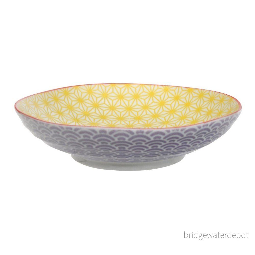 Fialovo-žlutý porcelánový talíř na těstoviny Tokyo Design Studio Star/Wave v:788788