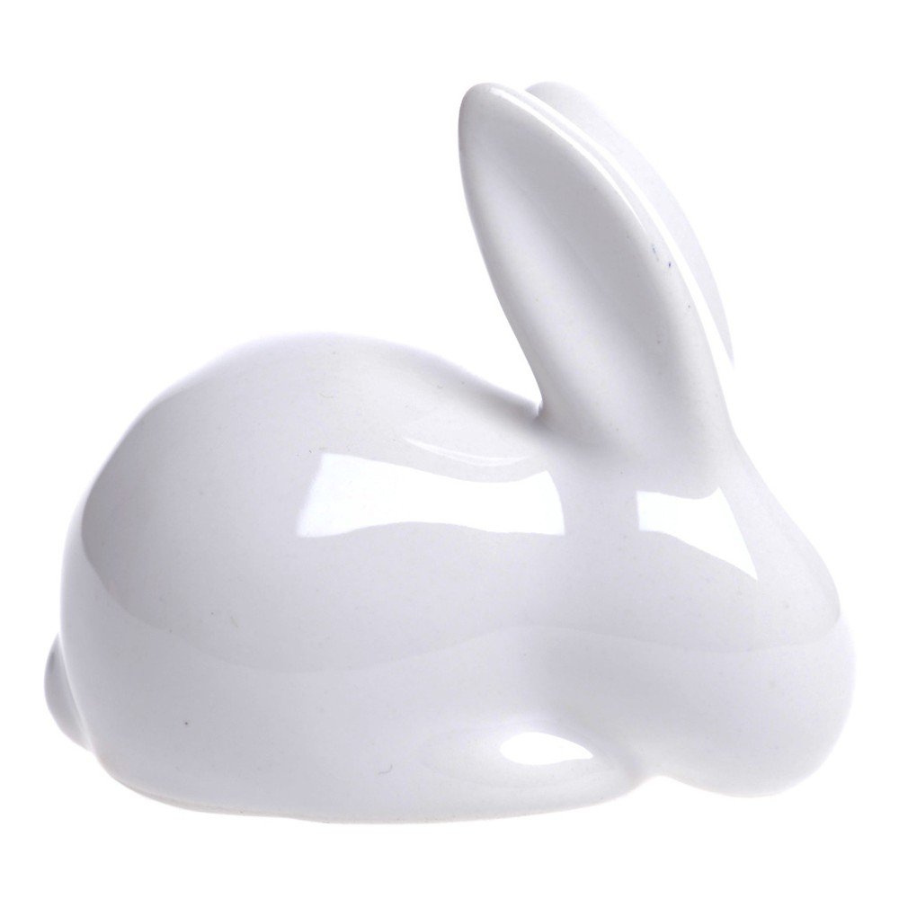 Bílá keramická dekorativní soška Ewax Cute Rabbit v:1000734 Bílá keramická dekorativní soška Ewax Cute Rabbit v:1000734