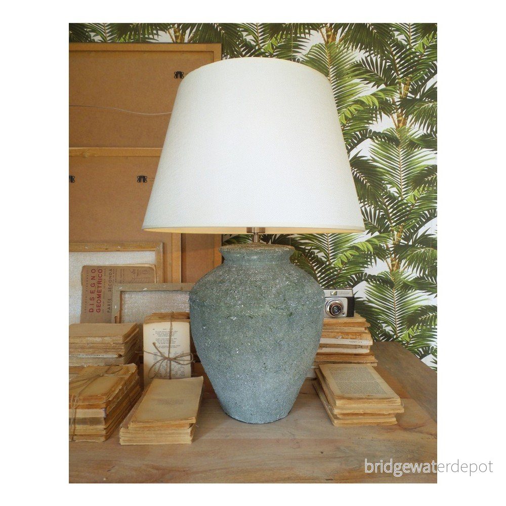 Keramická stolní lampa Orchidea Milano Saint Tropes Greenish Grey, ⌀ 50 cm v:1013396