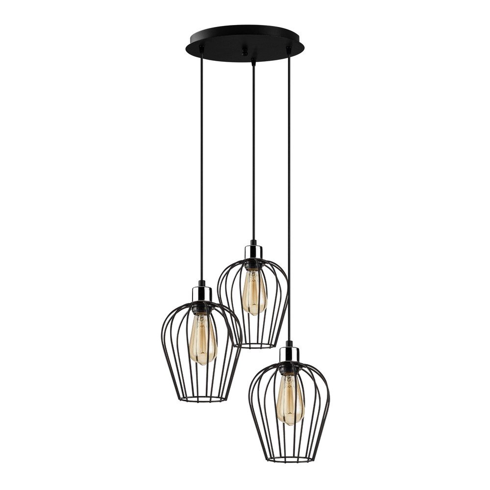 Černé závěsné svítidlo pro 3 žárovky Opviq lights Tel v:1333154