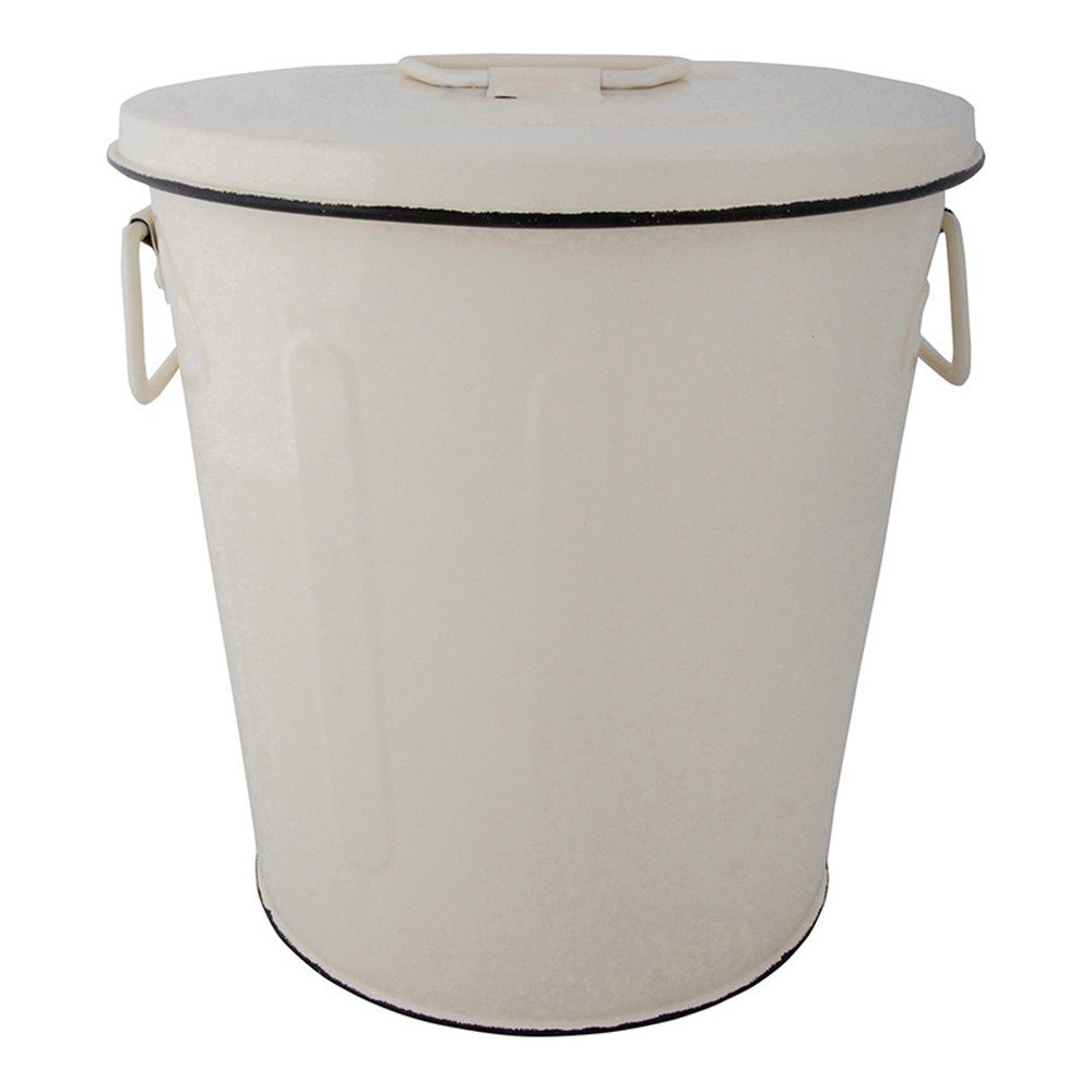 Bílý kýbl s víkem Esschert Design Garden, 6.84 l v:830374