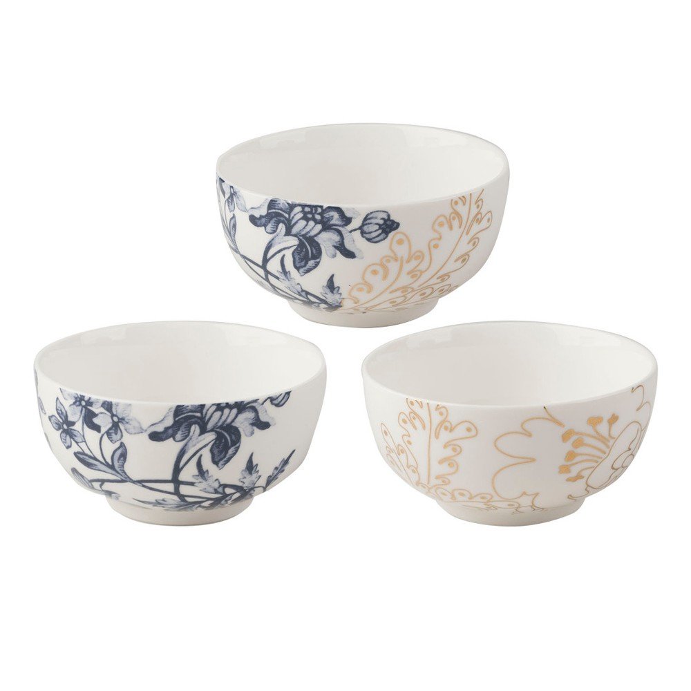 Sada 3 porcelánových misek s modro-zlatým vzorem Creative Tops, Ø 11 cm v:951172
