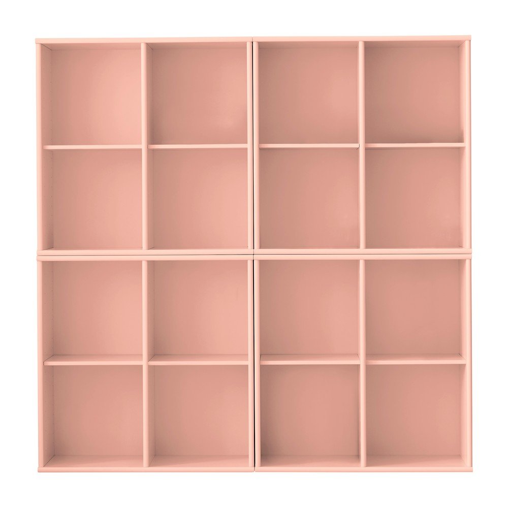 Růžová závěsná knihovna 140x140x27 cm Mistral – Hammel Furniture v:1821208