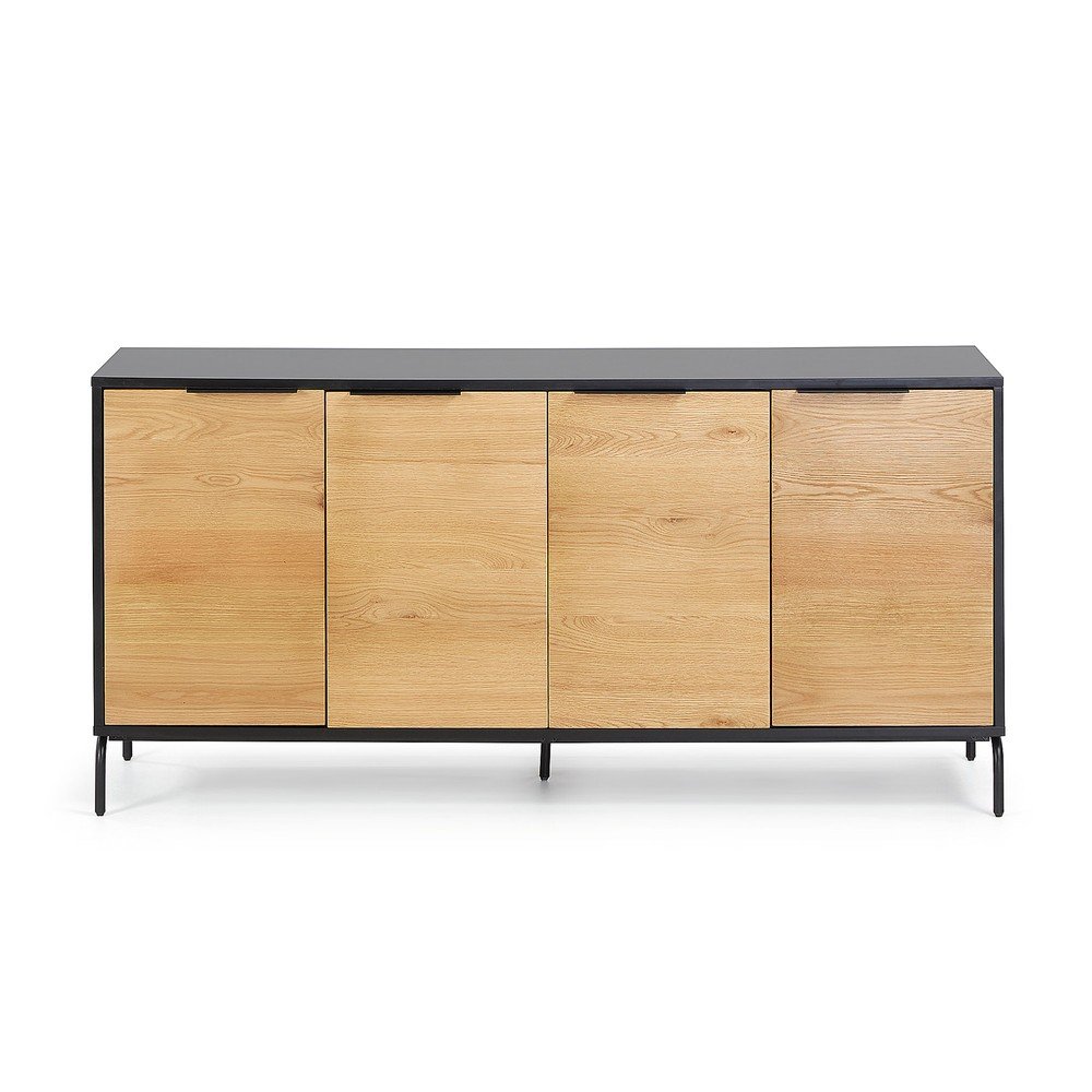 Černo-hnědá komoda Kave Home SAVOI, 165 x 80 cm v:1335580