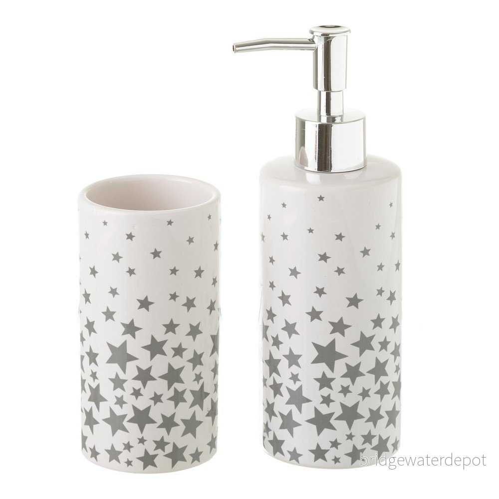 Set keramického kelímku a dávkovače na mýdlo Unimasa Stars v:1122598