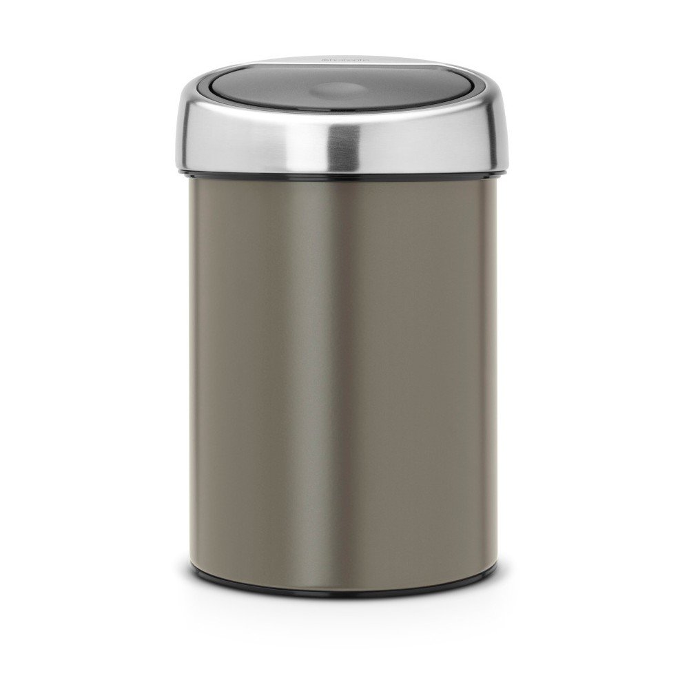 Šedý odpadkový koš Brabantia Touch Bin, 3 l v:810670
