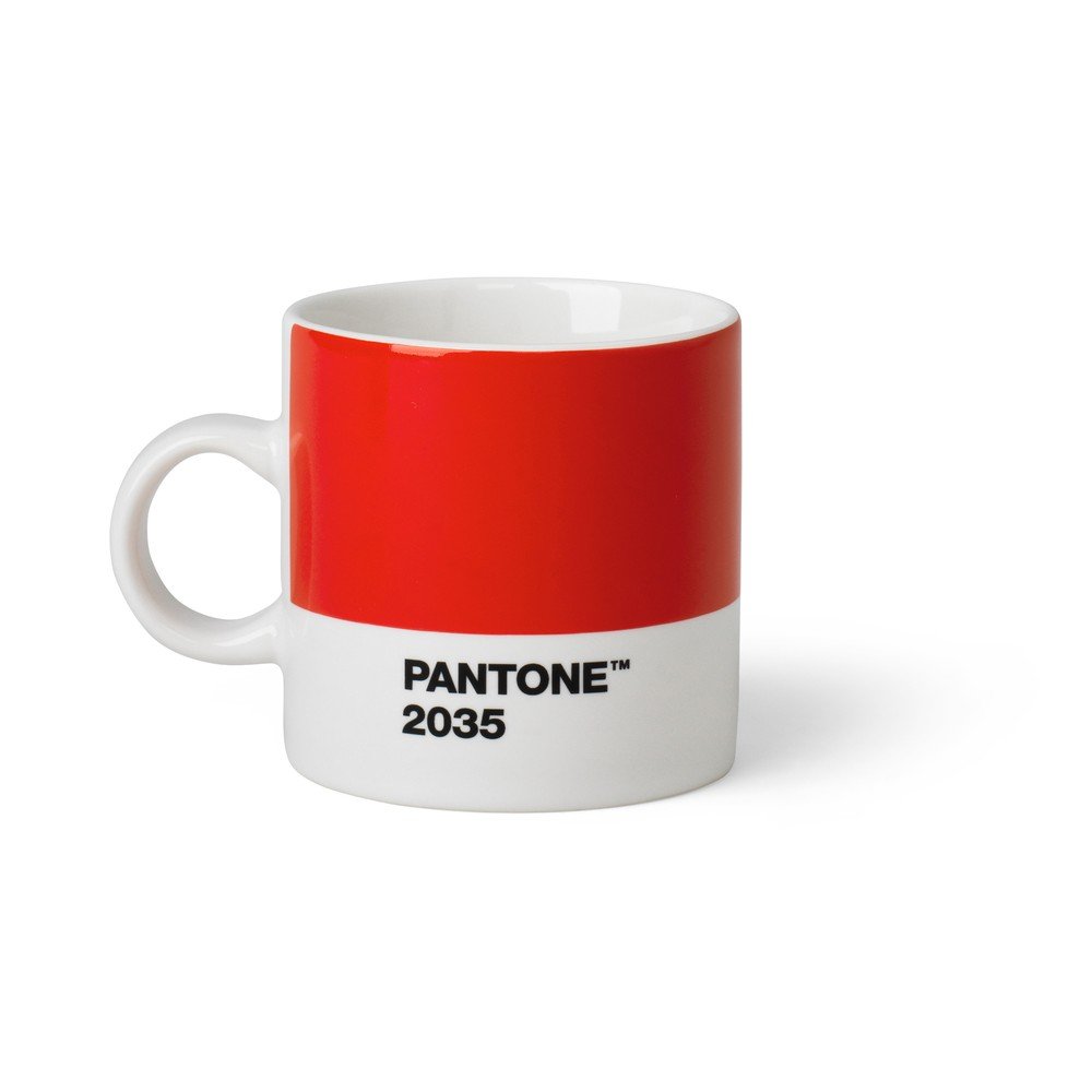 Červený porcelánový šálek na espresso 120 ml Red 2035 – Pantone v:1202884