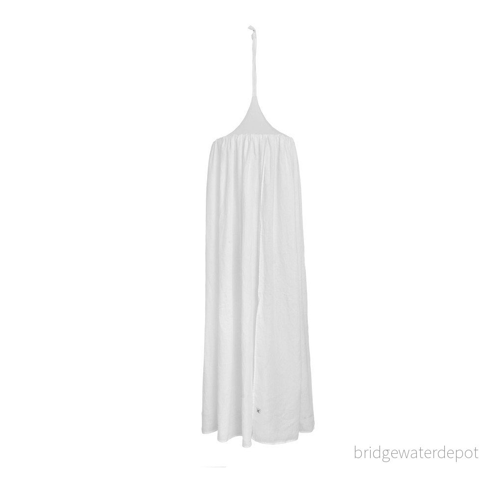 Bílá dětská lněná nebesa nad postýlku BELLAMY Snow White, délka 260 cm v:1270146