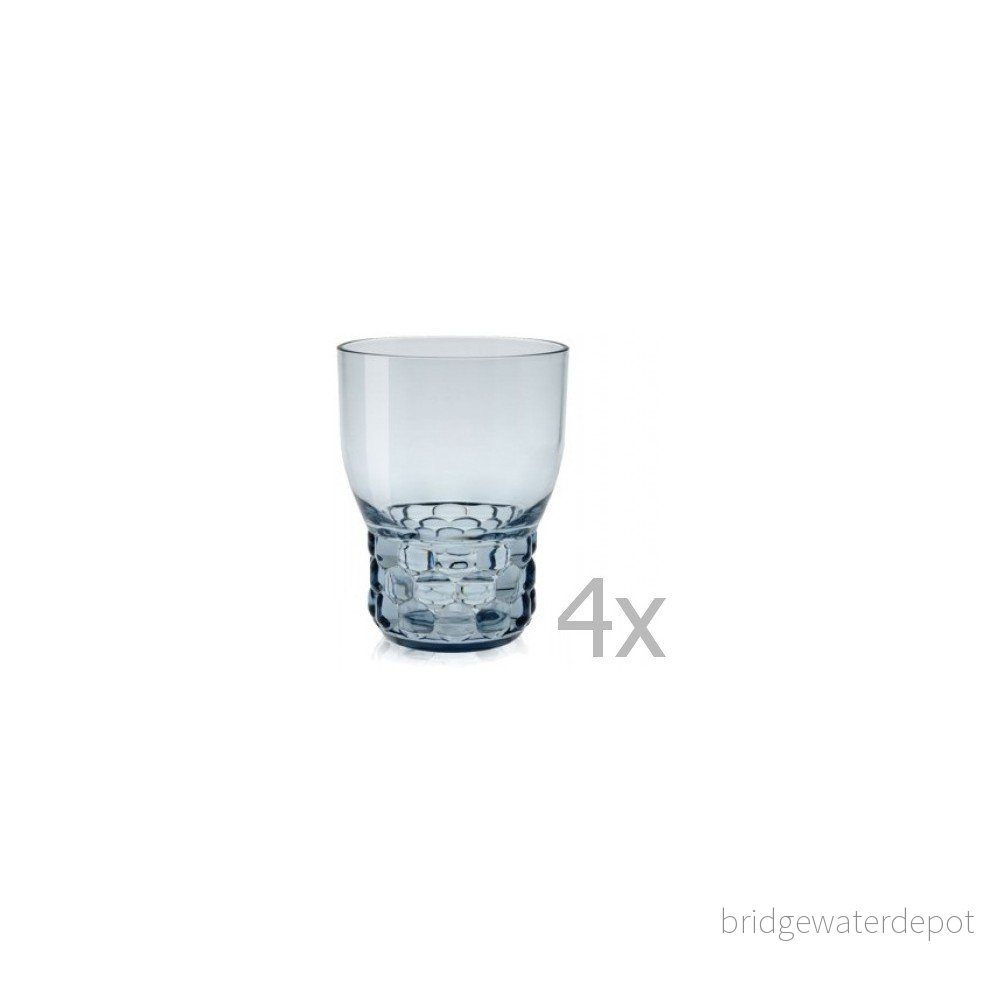 Sada 4 světle modrých sklenic Kartell Jellies, 300 ml v:773340