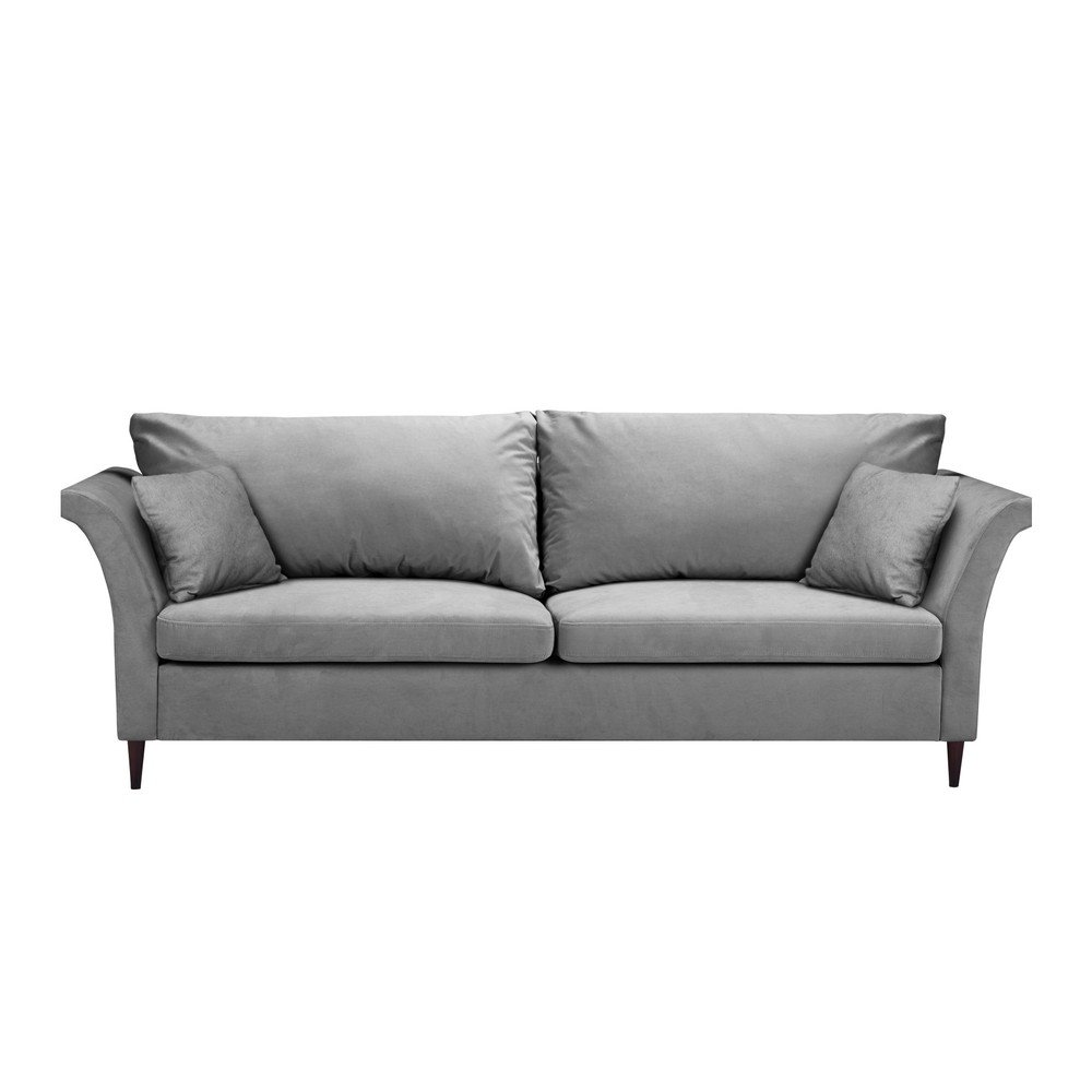 Světle šedá rozkládací pohovka s úložným prostorem Mazzini Sofas Pivoine v:1202198
